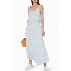 Club Monaco Sky Blue Patterned Maxi Dress Resortwear